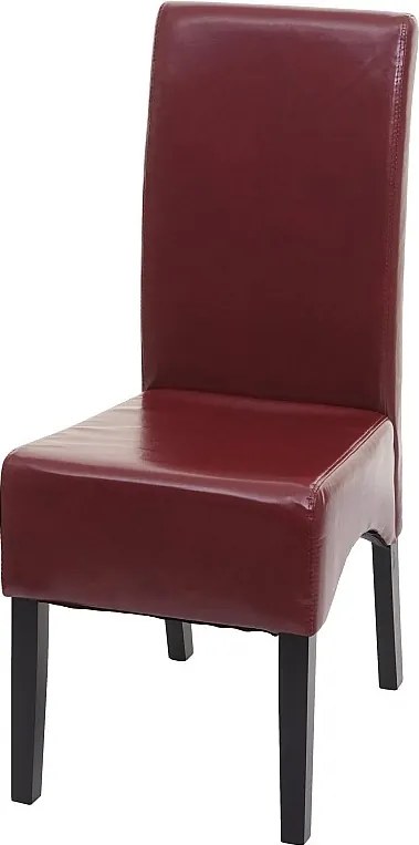 Krzesło do jadalni Crotone,  czerwony, ciemne nogi