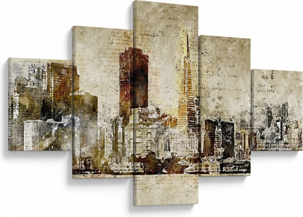 Obraz - Artystycznie ukształtowane miasto (125x70 cm)