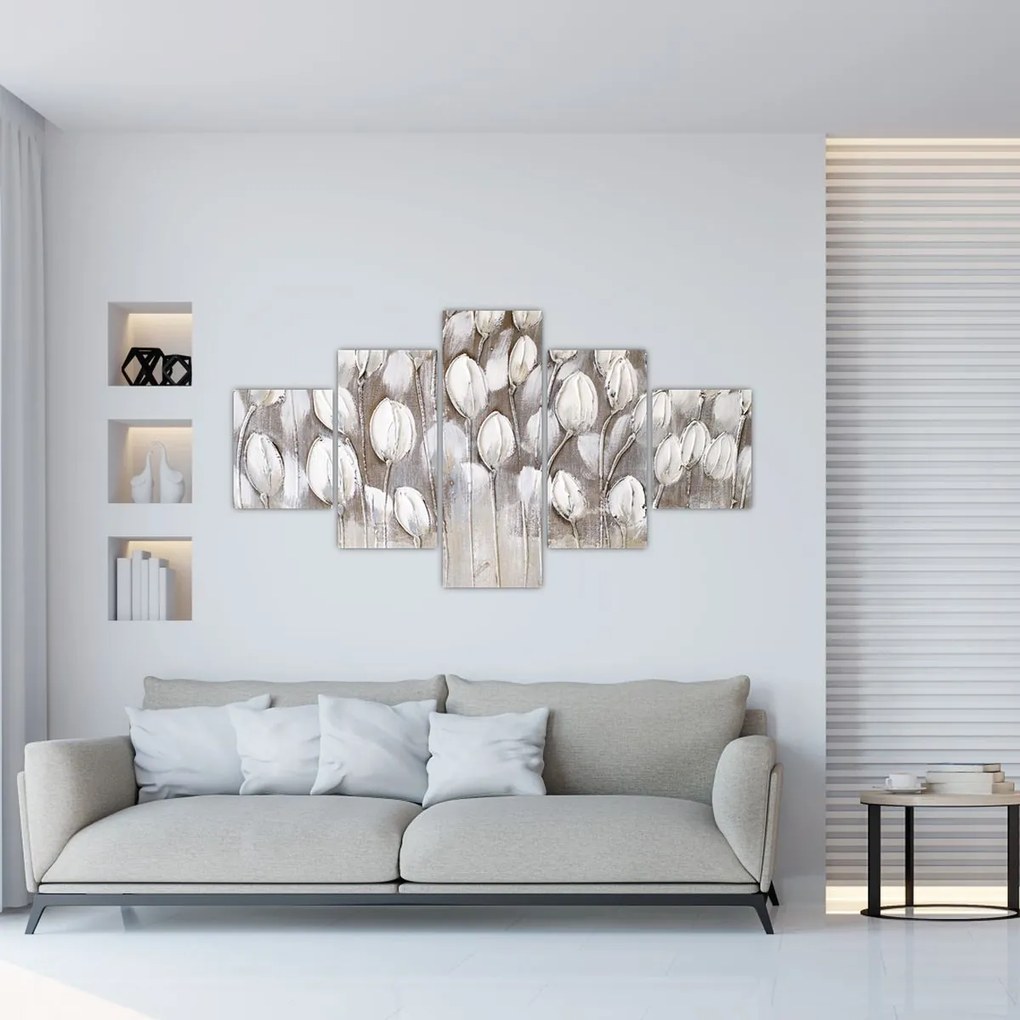 Obraz - Ułożone tulipany (125x70 cm)