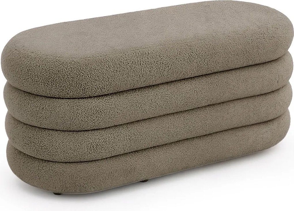 Ławka otwierana ze schowkiem teddy 100 cm PUFFO Mocha