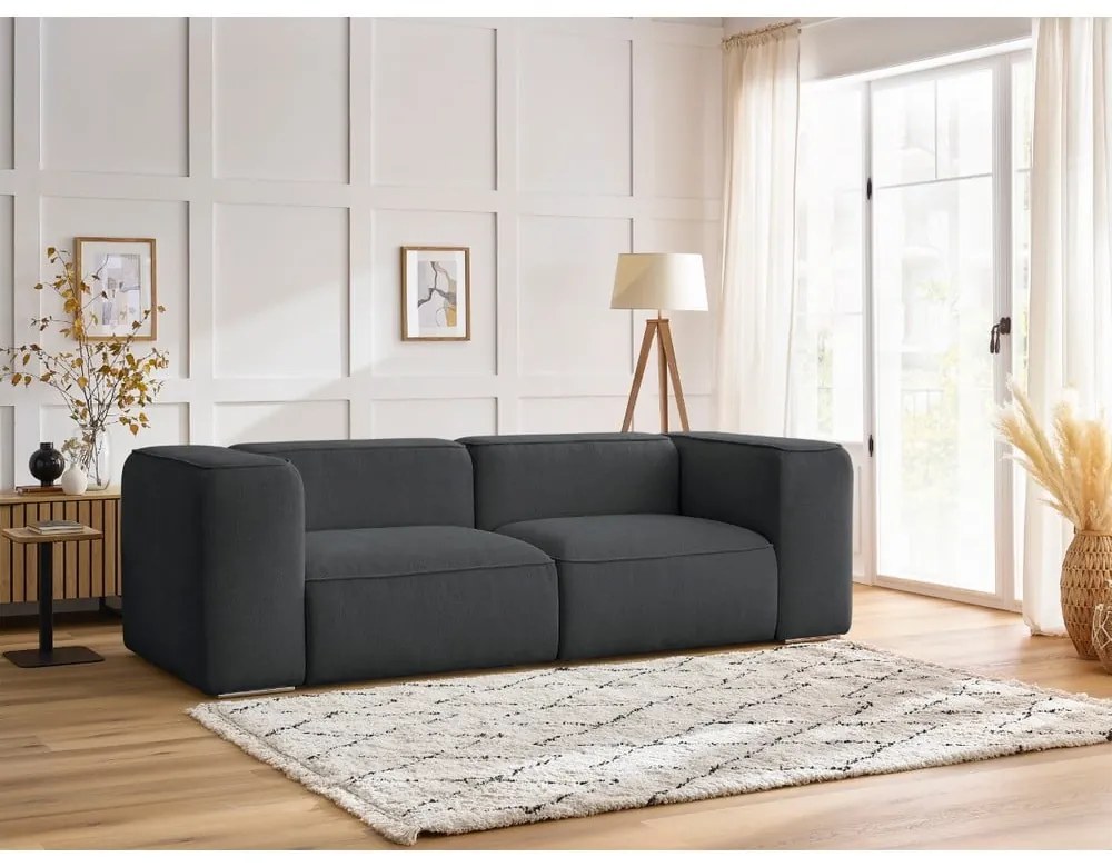 Ciemnoszara sofa 255 cm Zephyr – Bobochic Paris