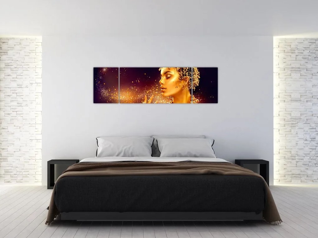 Obraz - Złota Królowa (170x50 cm)