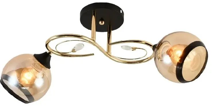 Podwójny żyrandol z ozdobnymi kryształkami - V186 W0-S09