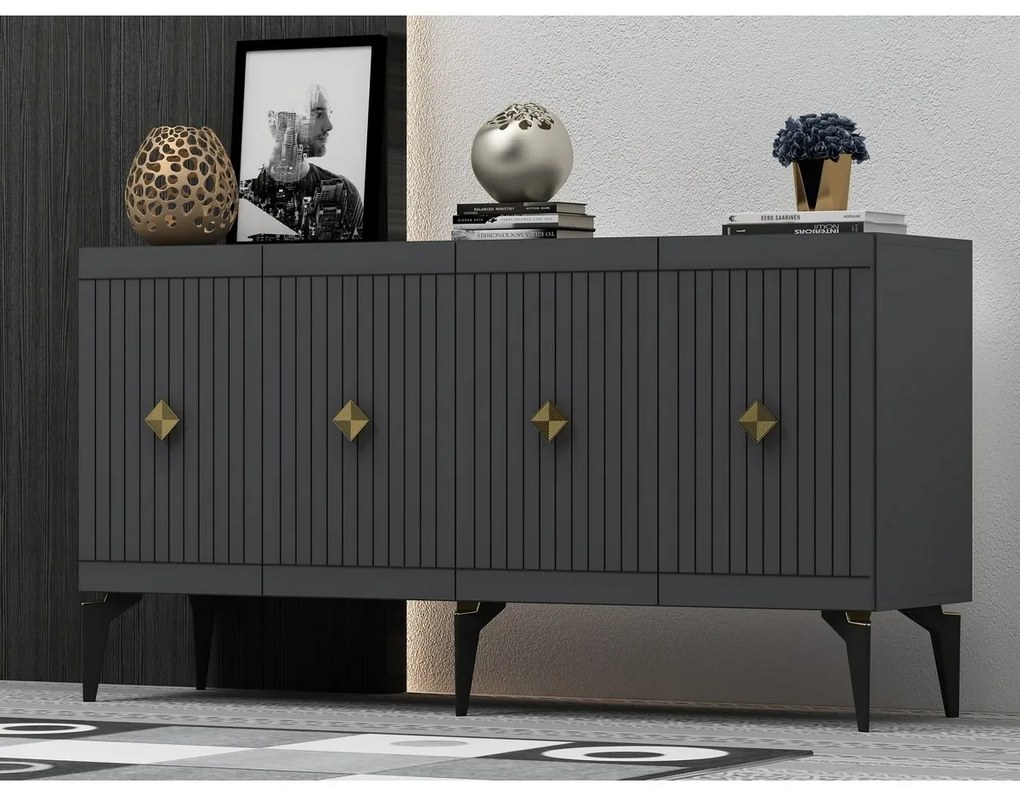 Szafka Midas Anthracite and Gold