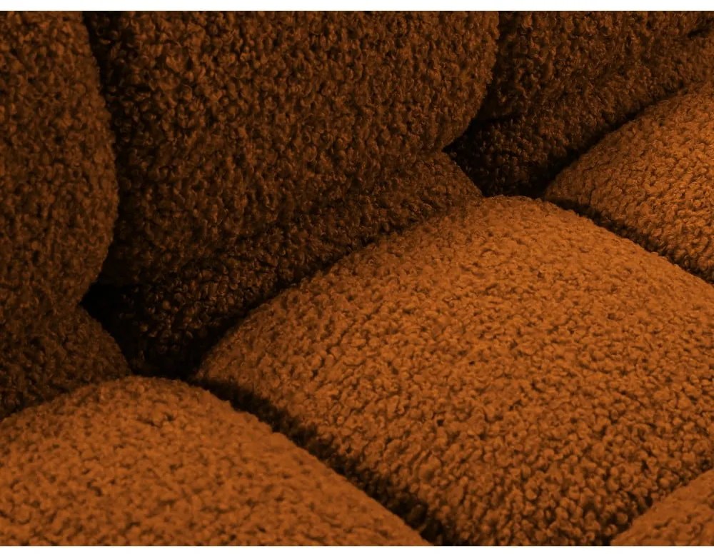 Pomarańczowy moduł sofy z materiału bouclé (moduł środkowy) Bellis – Micadoni Home