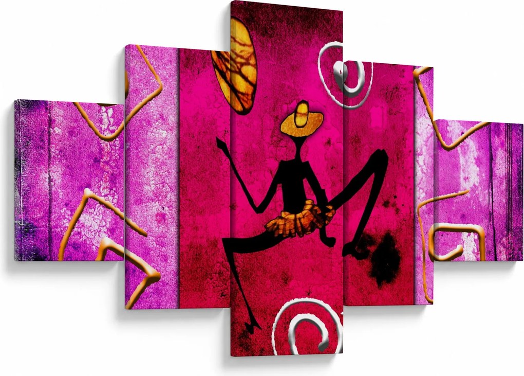 Obraz historycznego muralu (125x70 cm)