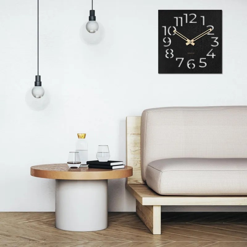 Nowoczesny drewniany zegar ścienny o minimalistycznym designie | NORK