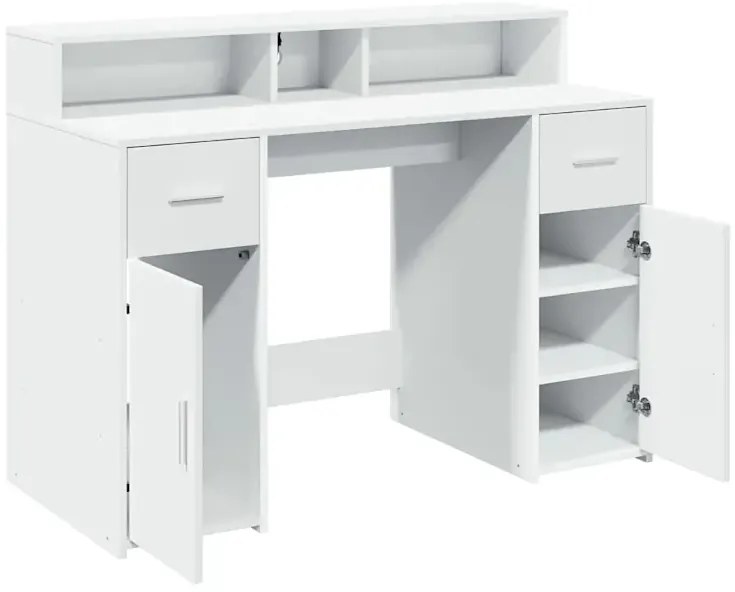 Biurko podświetlane 120 cm biały W6-N33