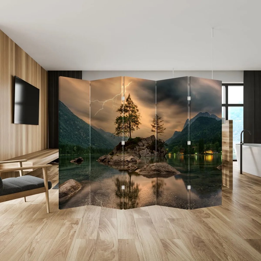 Parawan - Jezioro w górach (210x170 cm)