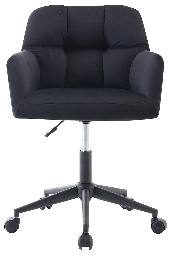 Krzesło biurowe - Welur - Czarny - Regulowana wysokość - PEGA Pascala Morabito