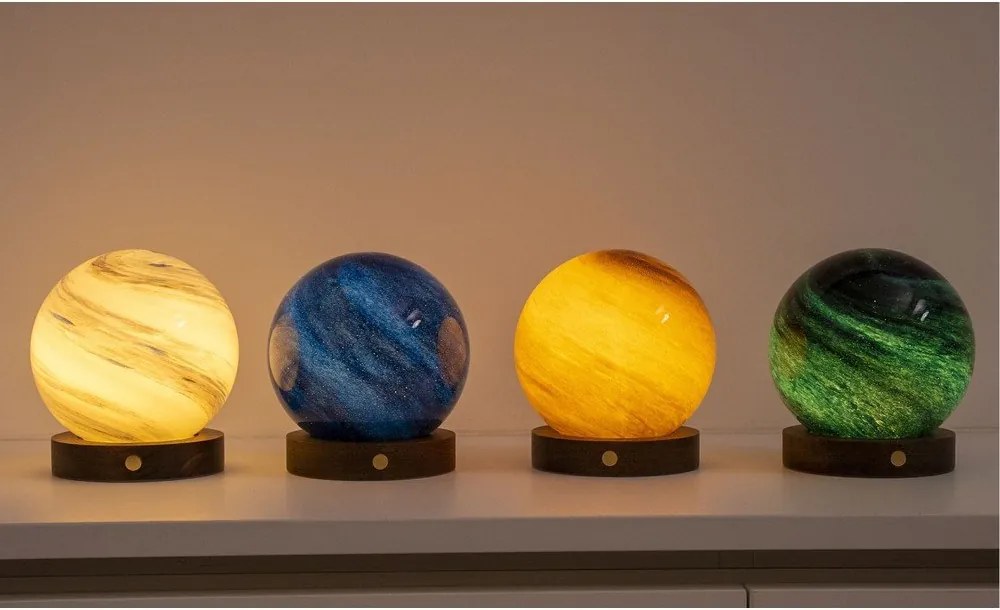 Brązowa/w ciemnym naturalnym kolorze dekoracja świetlna na USB ø 8 cm Polar Cloud – Gingko