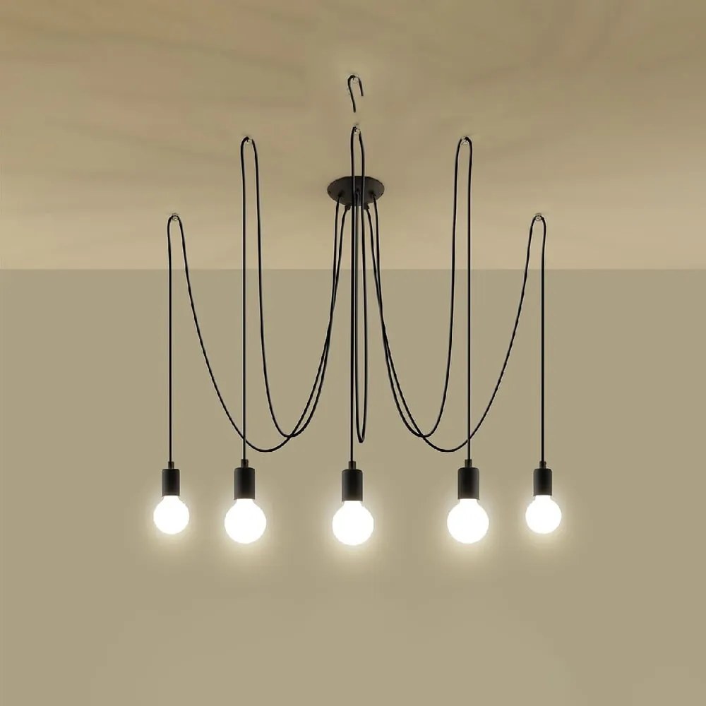 Czarna lampa wisząca 300x300 cm Spider – Nice Lamps