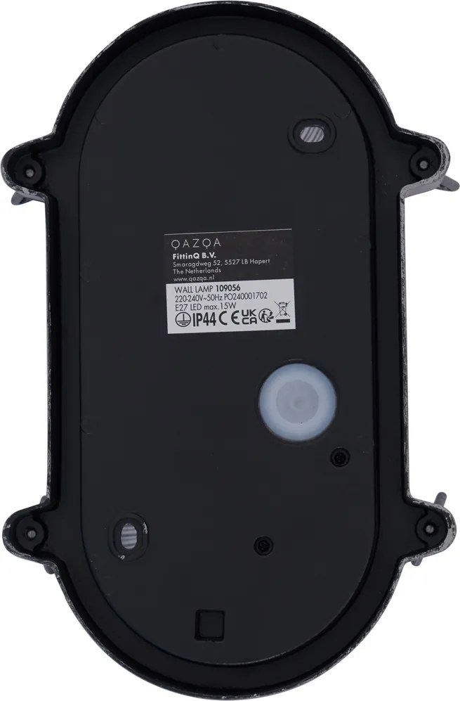 Lampa Ścienna Zewnętrzna Srebrna Owalna IP44 - Noutica