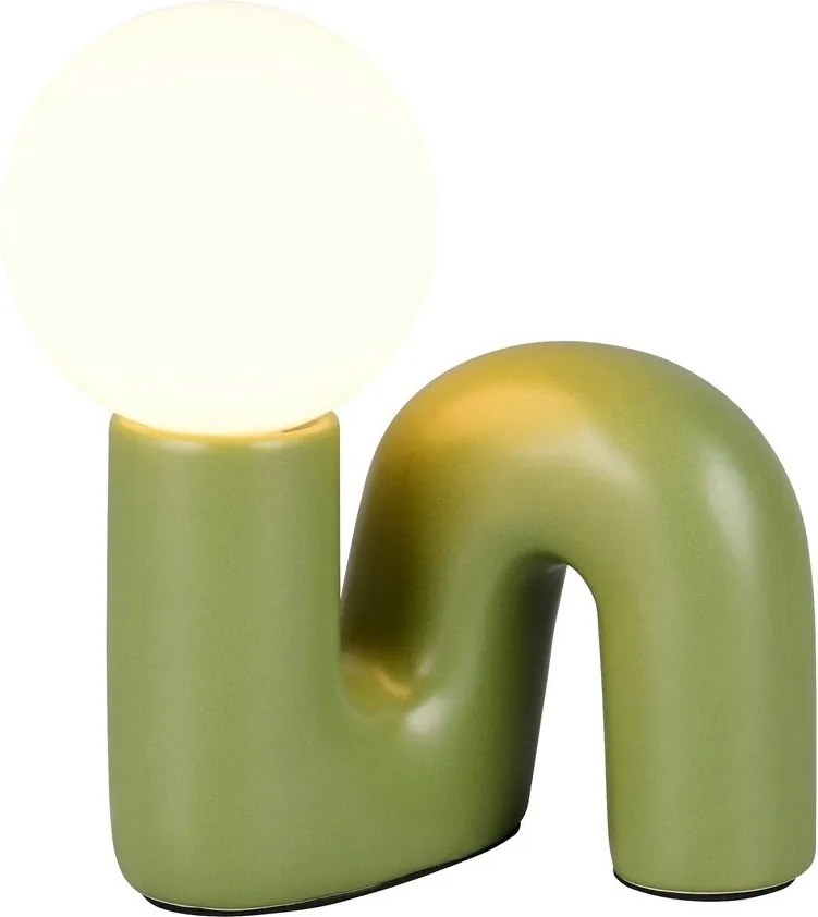 Zielona lampa stołowa ceramiczna (wysokość 21,5 cm) Quinn – Reality