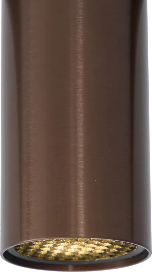Nowoczesny reflektor w kolorze ciemnego brązu do systemu szynowego 1-fazowego GU10 35mm - Slimline Nubee Honey