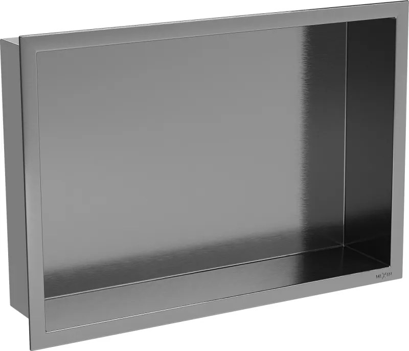 Mexen X-Wall-R półka wnękowa z kołnierzem 45 x 30 cm, gun gray szczotkowany - 19E0453010