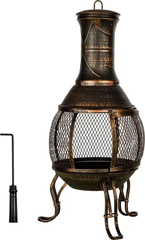 STILISTA Kominek tarasowy, 89 cm, brąz