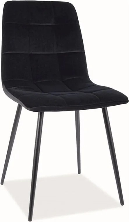 Krzesło MILA MATT VELVET czarne