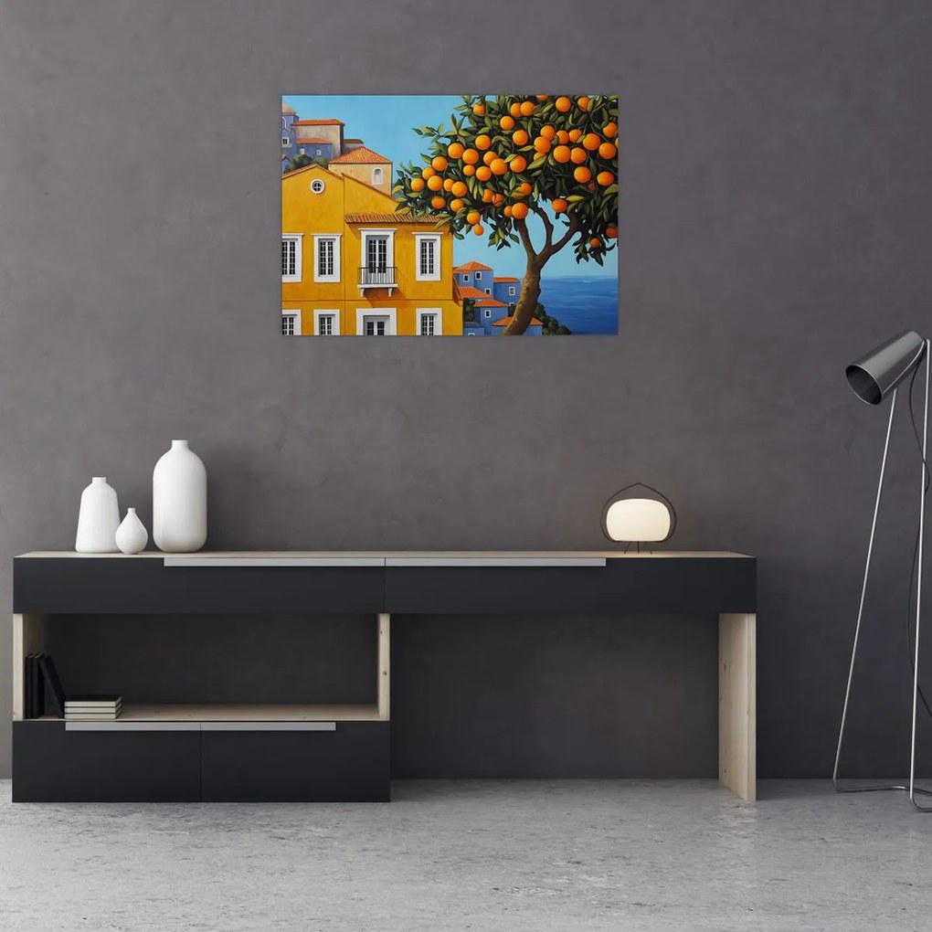 Obraz - Drzewo pomarańczowe (70x50 cm)