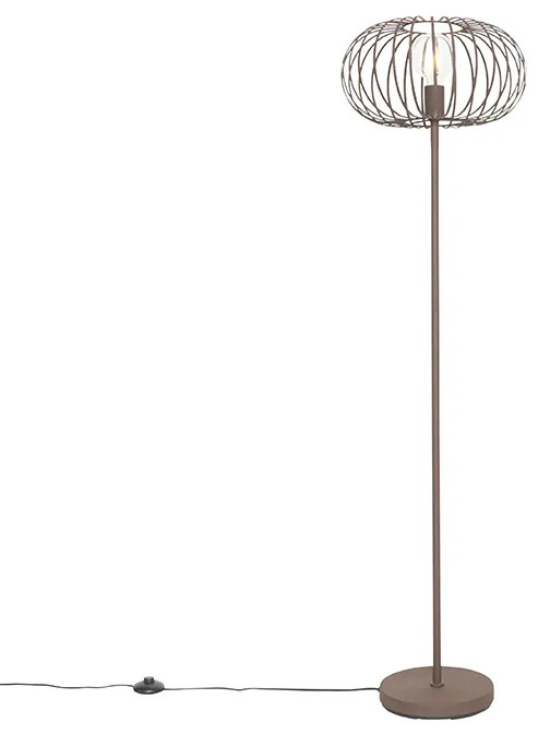 Designerska lampa podłogowa w kolorze rdzawo-brązowym - JohannaDesignerski Oswietlenie wewnetrzne