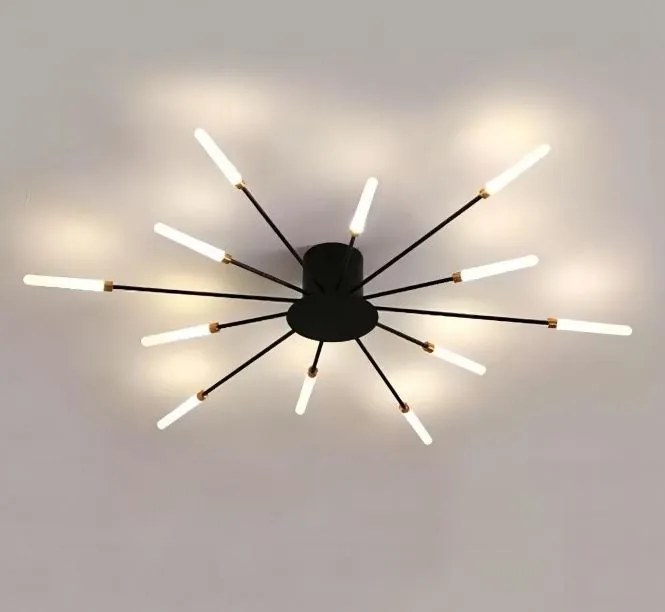 Plafon lampa LED sufitowa metalowa AT87-12SL-Czarny