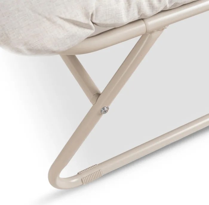 Zestaw Mebli Ogrodowych MEGARA Beżowy Sofa 2x Fotel Stolik Tarasowy Nowoczesny