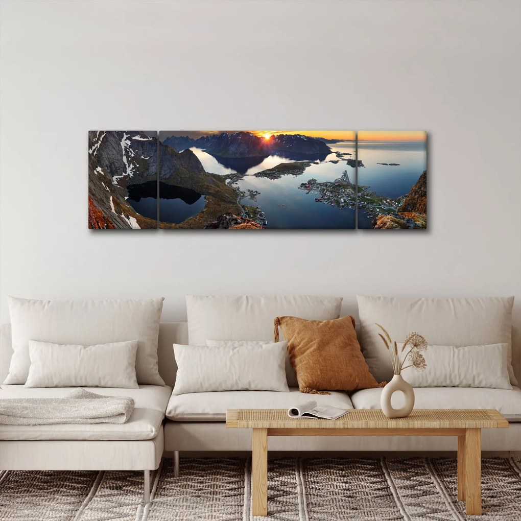 Obraz - Krajobraz górski, Norwegia (170x50 cm)