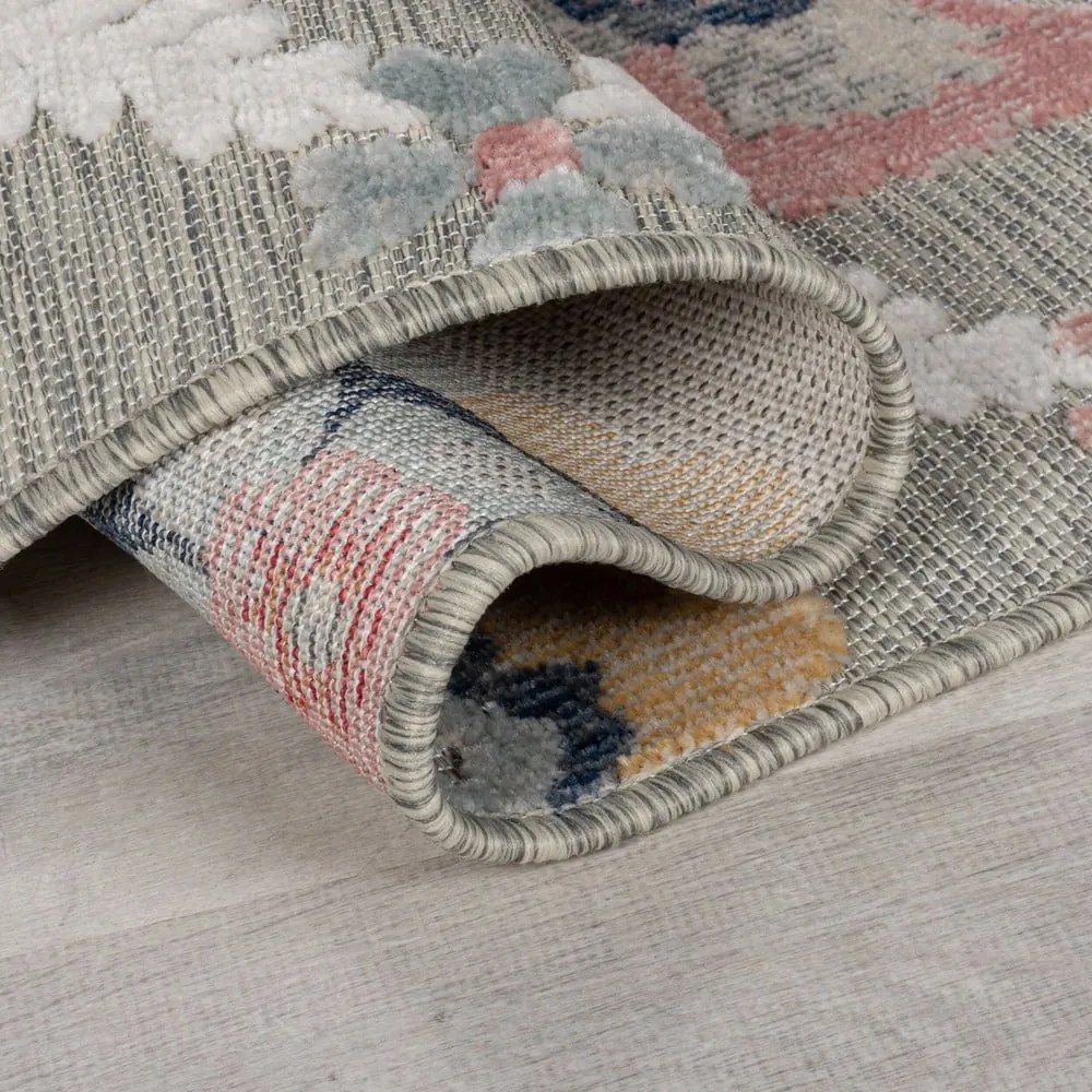 Szary chodnik odpowiedni na zewnątrz 230x80 cm Flora – Flair Rugs