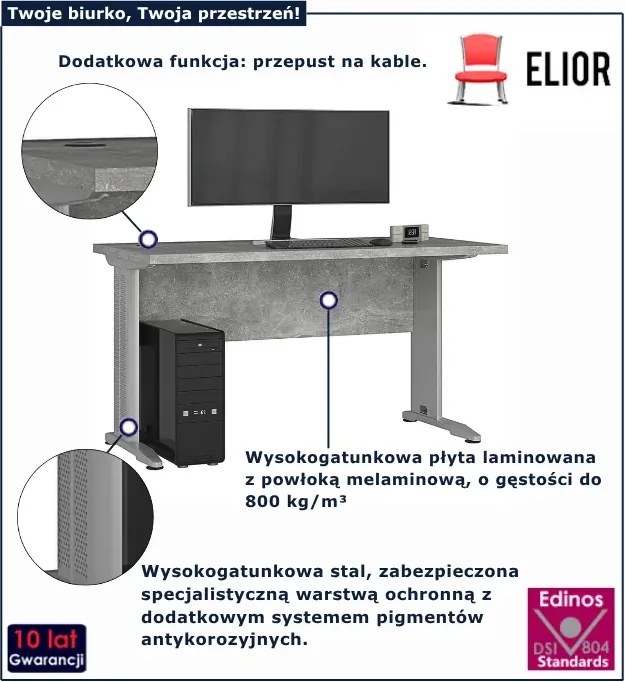 Biurko komputerowe proste do biura D4-B45