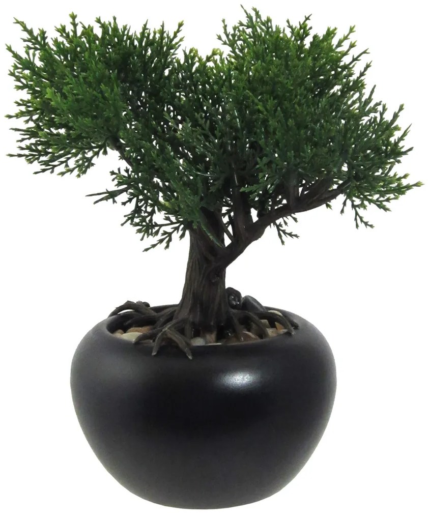 Sztuczne bonsai Cedr w doniczce zielony, 19 cm