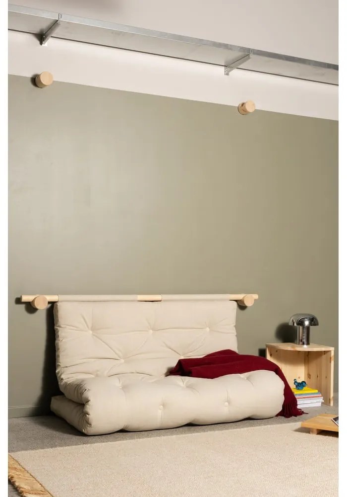 Brązowa rozkładana sofa 135 cm Hooked – Karup Design