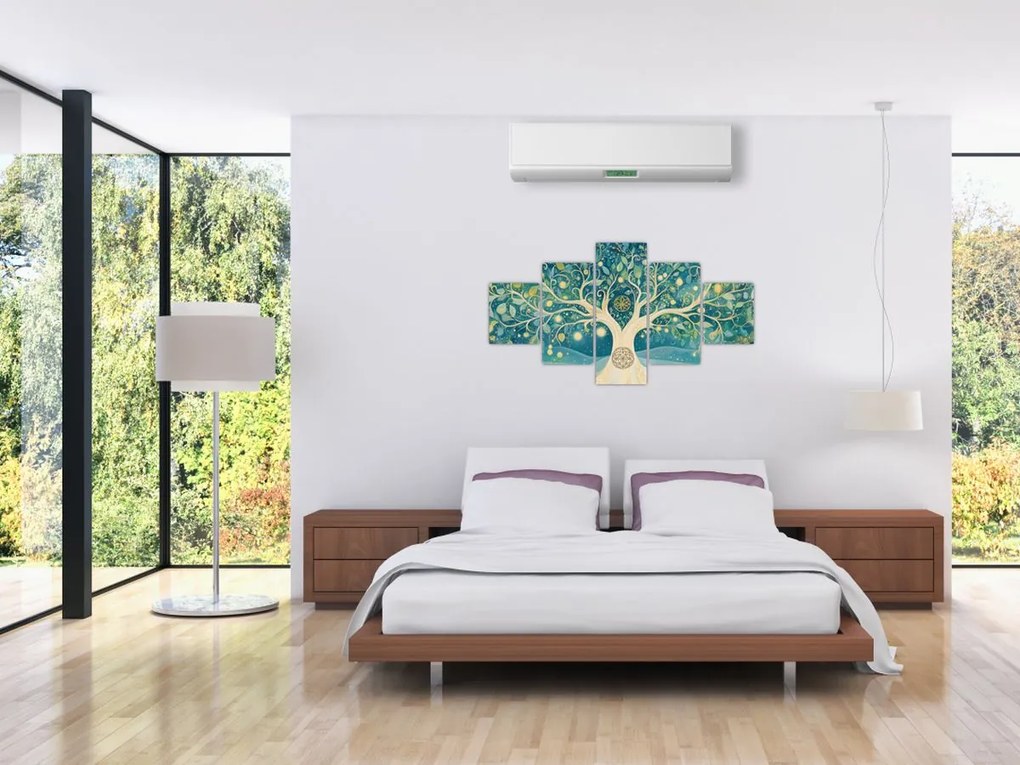 Obraz – Magiczne drzewo ze spiralami (125x70 cm)