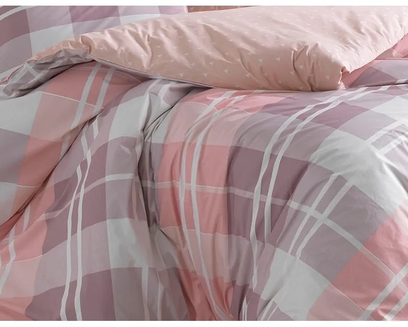 BedTex Bawełniana pościel Mark różowa, 140 x 220 cm, 70 x 90 cm, 140 x 220 cm, 70 x 90 cm