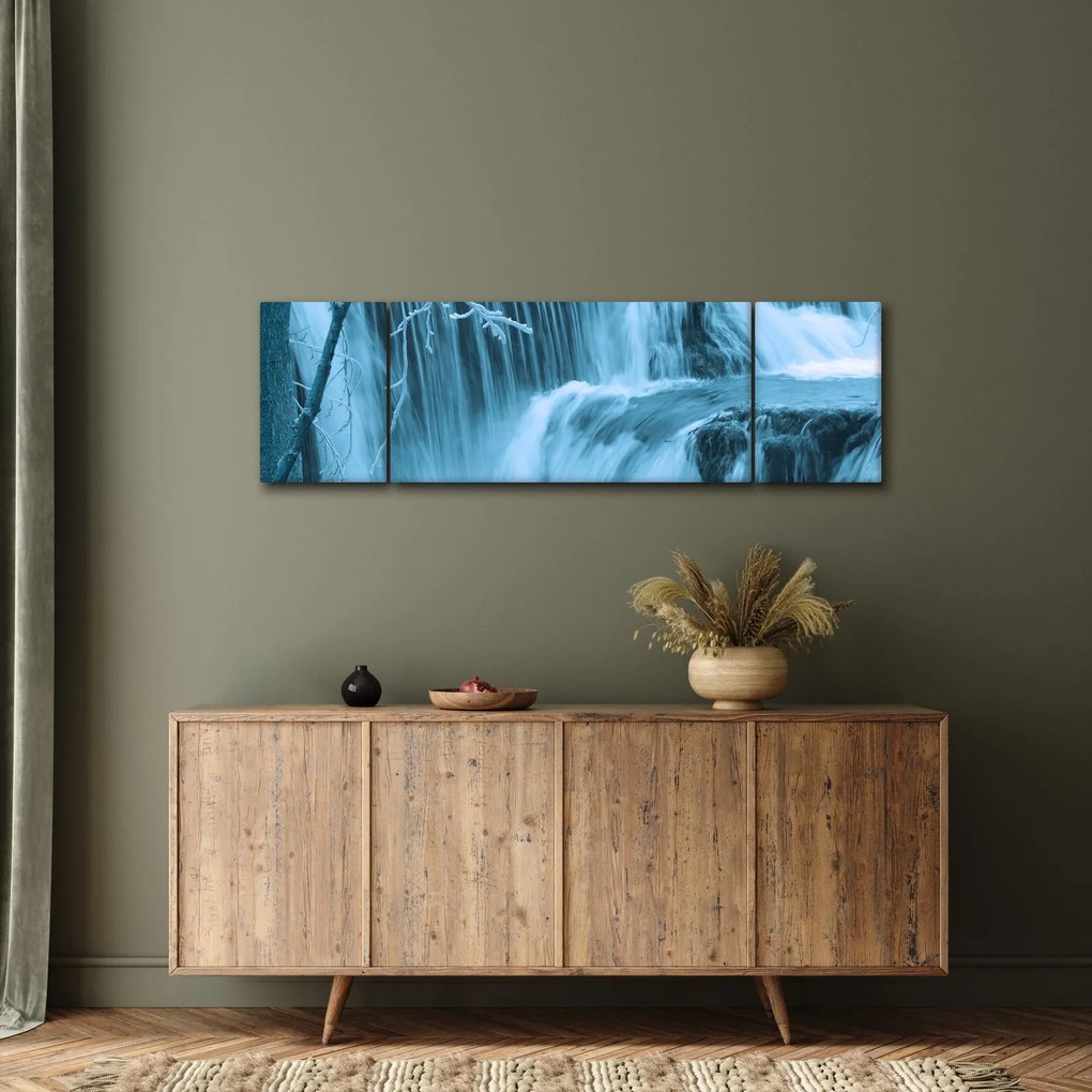 Obraz - lodowe wodospady (170x50 cm)