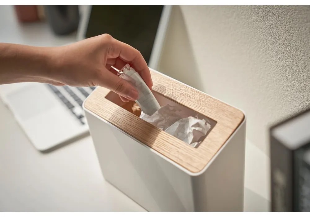 Biały biurowy plastikowy kosz na śmieci 2,3 l Rin – YAMAZAKI