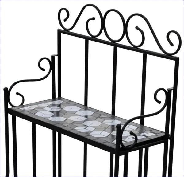 Kwietnik z czarno-białą mozaiką - Industrio