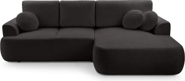 Narożnik VELO wolnostojący układ L strona Prawa z funkcją spania w tkaninie Coral 60