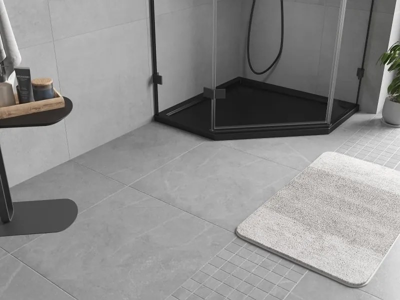 Mexen Flow brodzik pięciokątny slim 100 x 100 cm, czarny mat - 46P701010