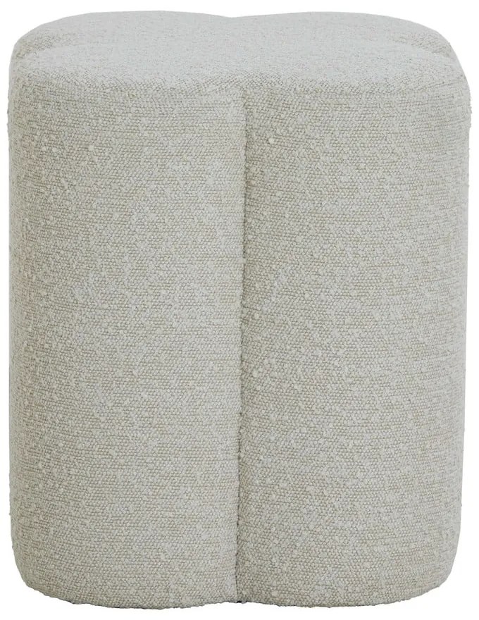 Kremowy puf z materiału bouclé Nalani – Light &amp; Living