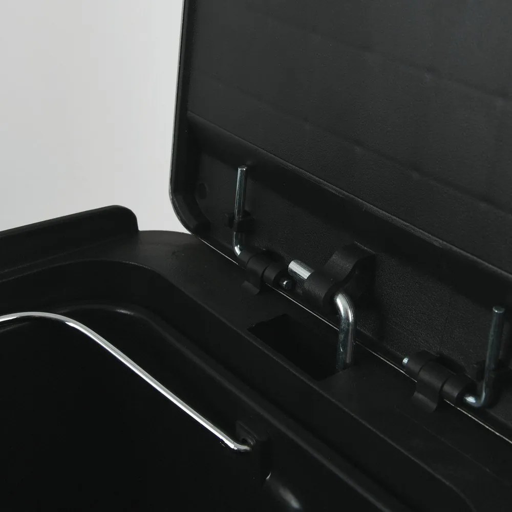 Stalowy kosz na śmieci 2x20 l do segregacji odpadów/z pedałem w kolorze matowego srebra Aliya – Spirella