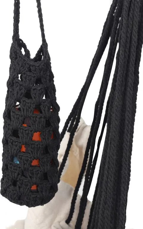 MIADOMODO Wiszący fotel bujany, beżowy