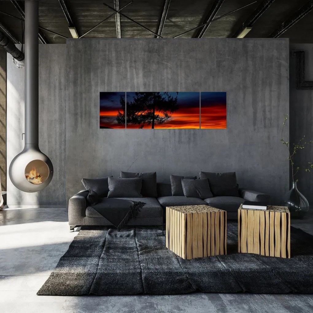Obraz - Sylwetka wilka (170x50 cm)