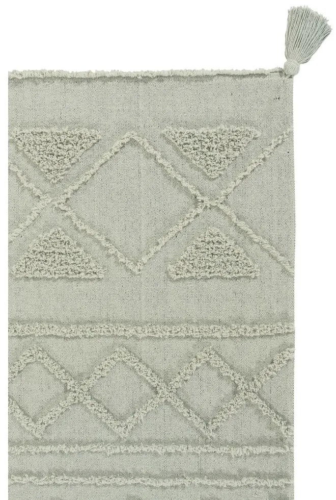 Jasnozielony bawełniany dywan tkany ręcznie odpowiedni do prania 200x300 cm Tribu Olive – Lorena Canals