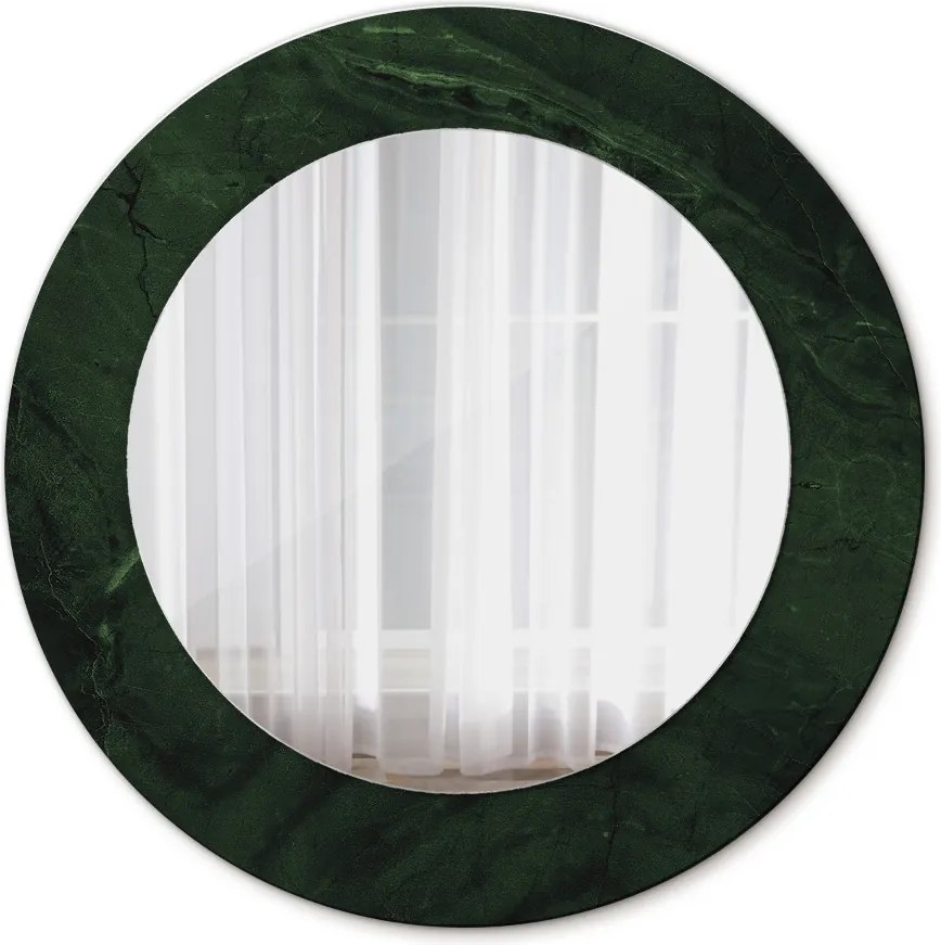 Lustro dekoracyjne okrągłe Zielony marmur