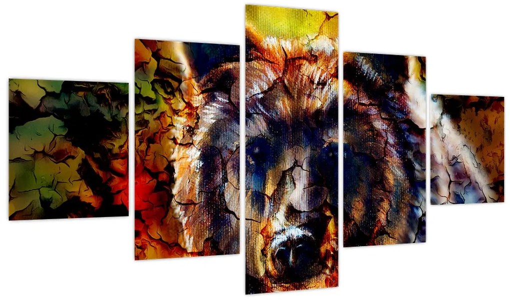 Obraz - Niedźwiedź, malarstwo (125x70 cm)