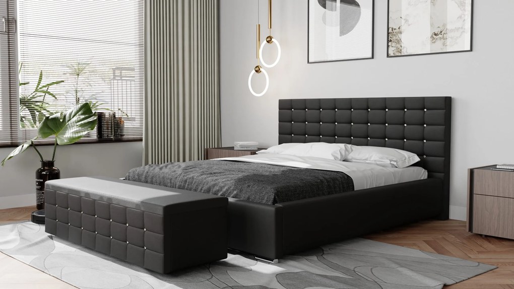Zestaw LIVIA SLIM + pufa - 120x200