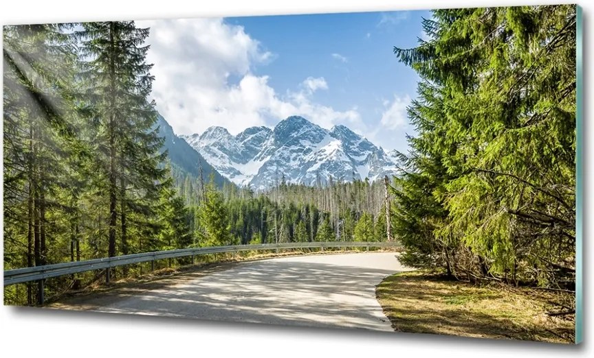 Foto obraz szkło hartowane Droga Tatry