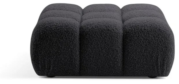 Antracytowy podnóżek modułowy z materiału bouclé Bellis – Micadoni Home