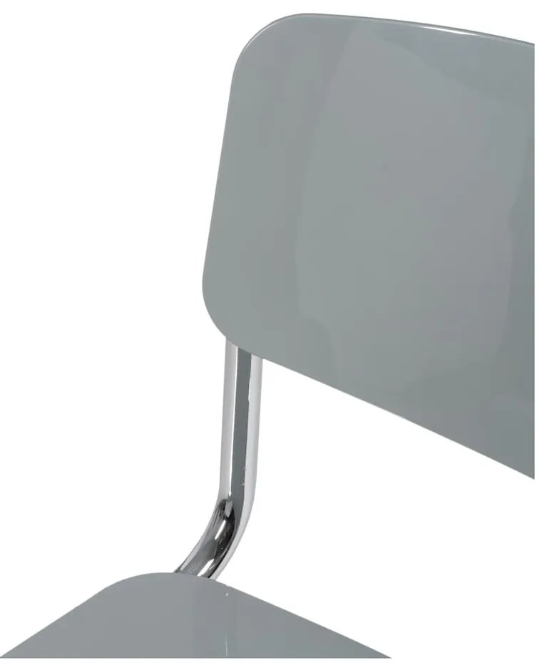 Szare krzesła zestaw 4 szt. Chrome – Ixia