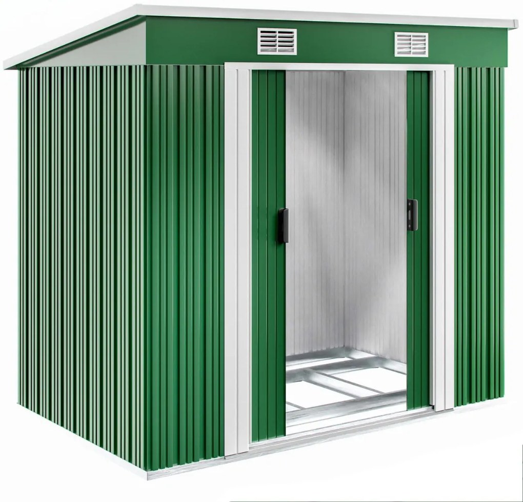 Domek narzędziowy L do ogrodu zielony Gardebruk